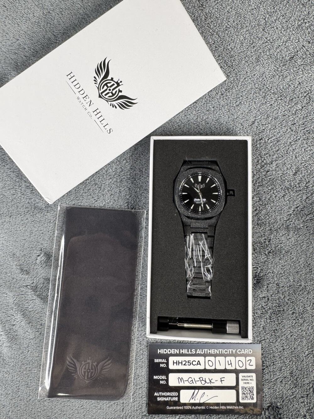 Hidden Hills Millennia G1 Black Frosted Men's Watch M-G1-BLK-F